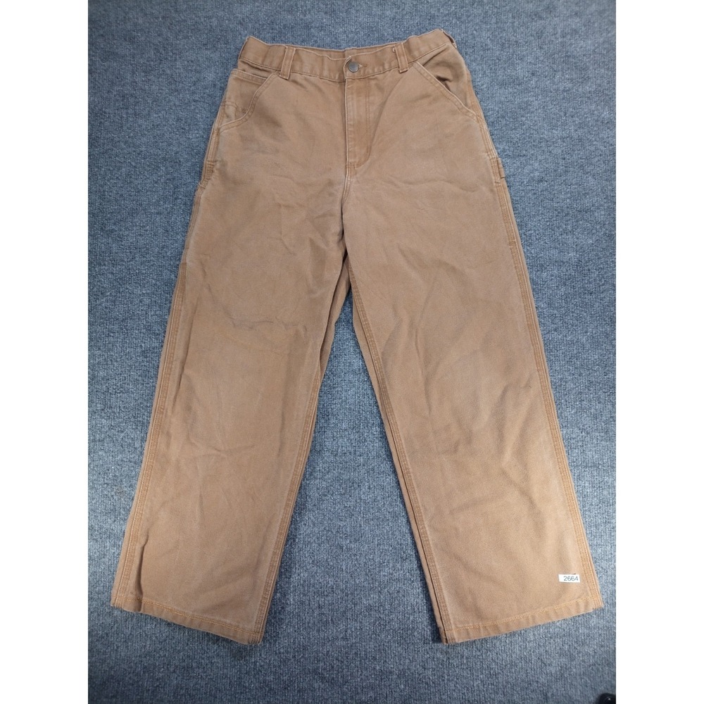 Carhartt Womens Size 14 Brown Duck Canvas Work Pants Carpenter Utility Cotton